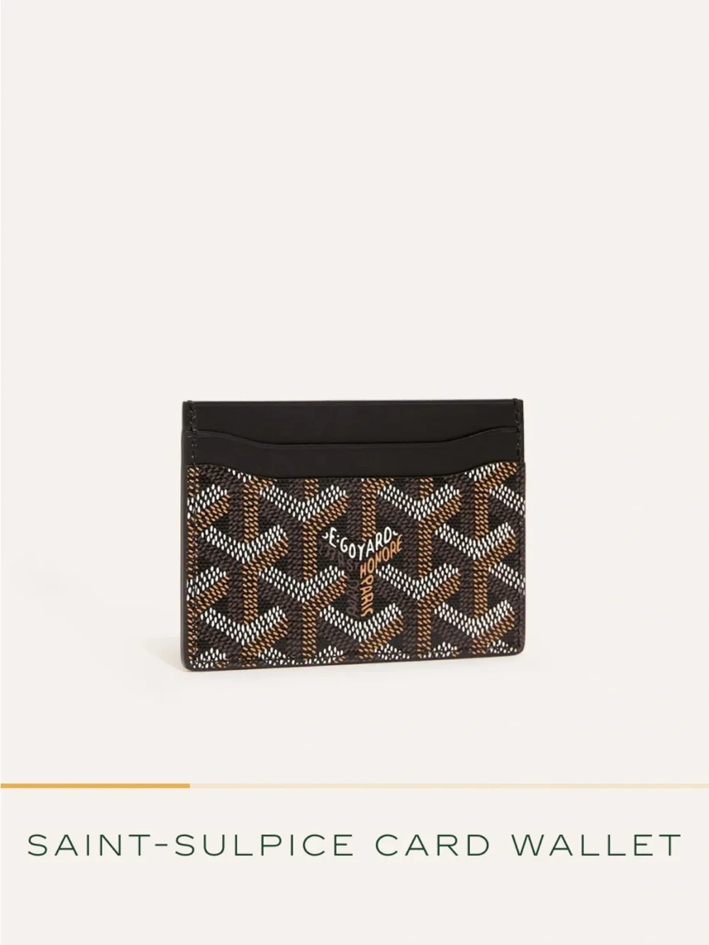 Goyard Saint-Sulpice Black & Brown Card Holder